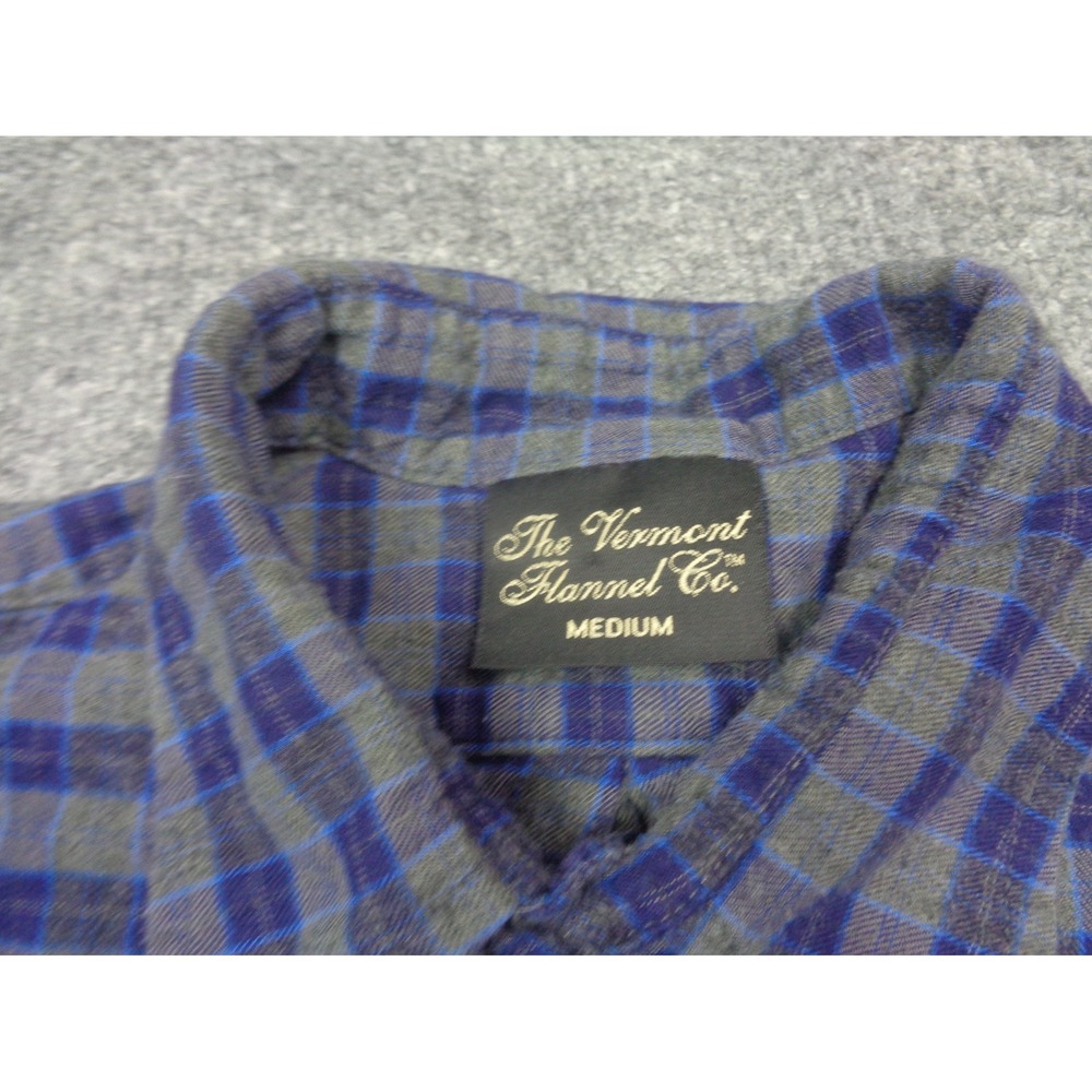 Blue Plaid Men's Casual Button Down Shirt - Picture 6 of 15